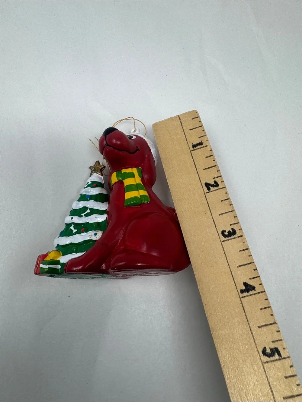 CLIFFORD THE BIG RED DOG CHRISTMAS ORNAMENT 2002 Y2K RARE SCHOLASTIC PBS KIDS